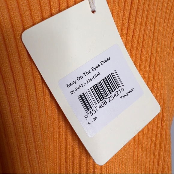ππ Easy on the Eyes S-M Body-con Dress in Tangerine by Pepper Mayo - NWT! πΈπ - Picture 8 of 11